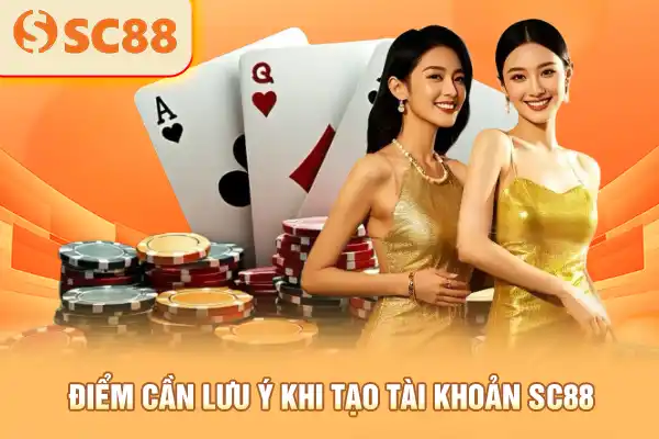 Điểm cần lưu ý khi tạo tài khoản SC88