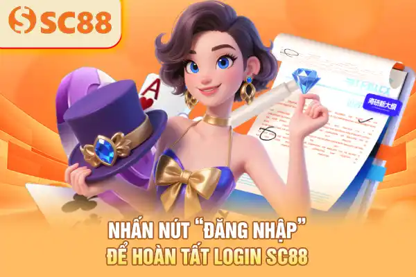 Nhấn nút “Đăng nhập” để hoàn tất login SC88